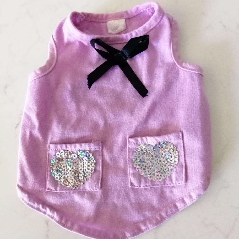 Purple Kids Accessory Vest with Black Bow
